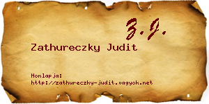 Zathureczky Judit névjegykártya