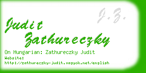 judit zathureczky business card